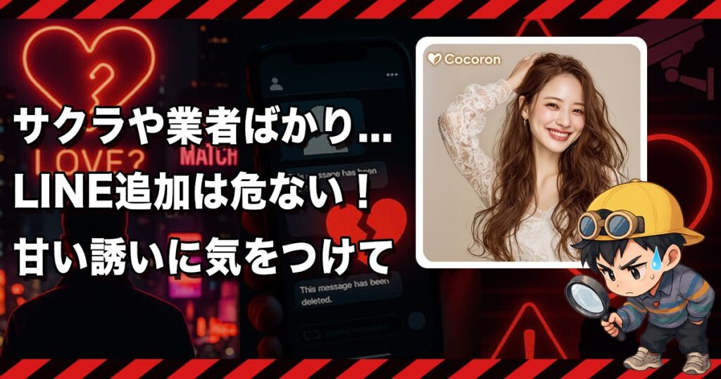 Cocoron(こころん)の出会い系LINEに注意！出会えないサクラばかりで危険？